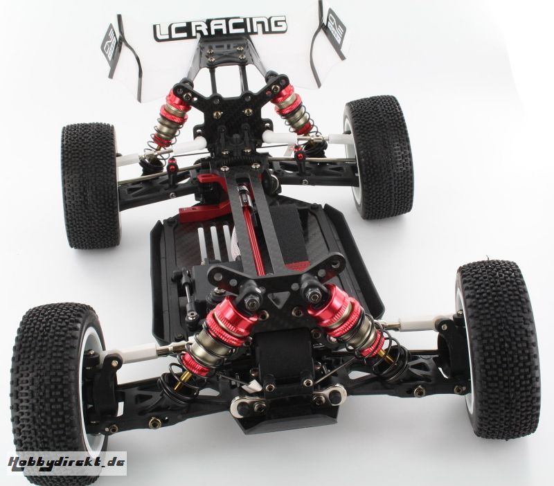 004CH Brücke 2,5mm hinten Carbon für LC Racing Buggy 77012