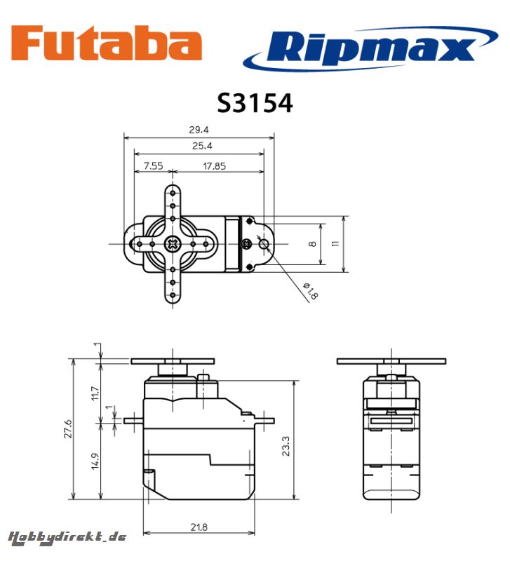 Futaba Futaba S3114 SubMicro 0.10s/1.6kg