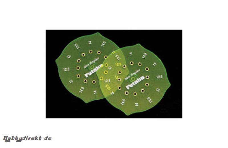 Futaba Bohrschablone 12,5 - 15,0mm 2Stk