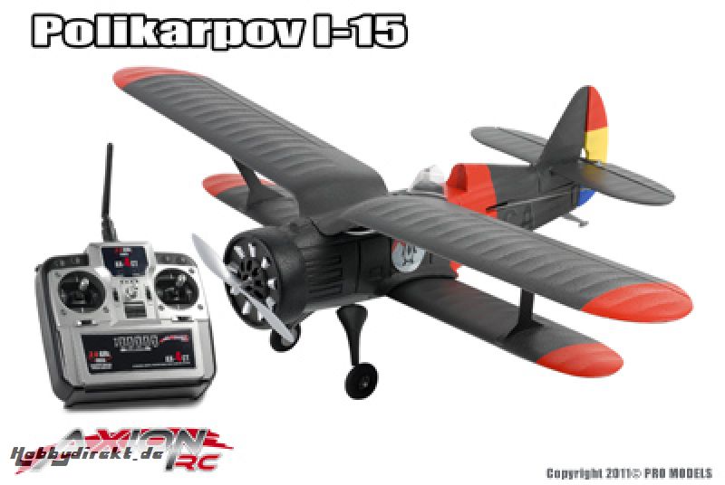 I-15 Polikarpov, RTF 2.4GHz MODE 1 AX-00125-01M1 Hobbico