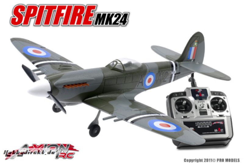 Axion RC - Spitfire, RTF 2.4gHz Mode 2 AX-00135-01M2 Hobbico