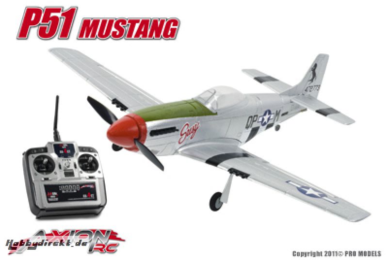 Axion RC - P51 Mustang, RTF 2.4gHz Mode 2 AX-00150-01M2 Hobbico