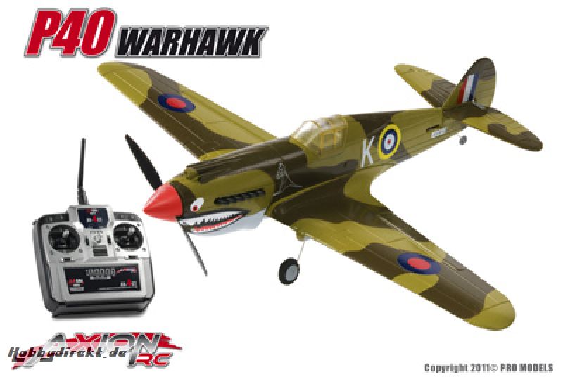 Axion RC - P40 Warhawk, RTF 2.4gHz Mode 2 AX-00155-01M2 Hobbico