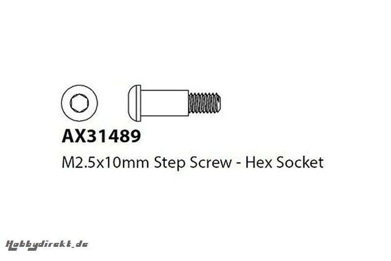 Axial - Hex Socket Button Screw M2.5x6x10mm - 6 pcs AX31489 Hobbico