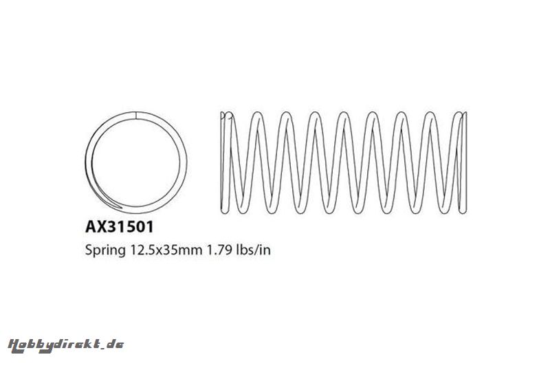 Axial - Shock Spring 12.5x35mm 1.75lbs/in - 2 pcs AX31501 Hobbico