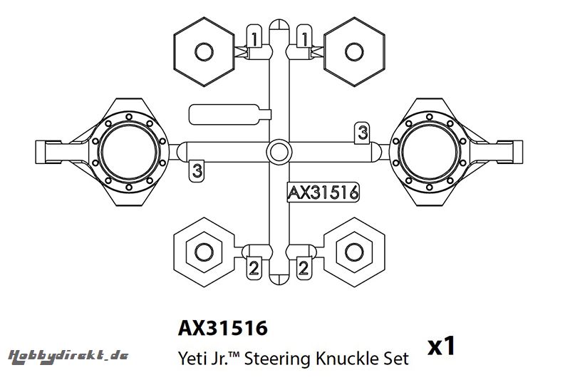 Axial - Steering Knuckle Set Yeti Jr AX31516 Hobbico