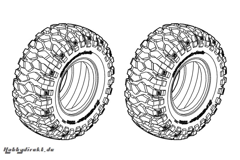 Axial - 1.55 BFGoodrich Krawler T/A Tires 3.2 R35 - 2 pcs AX31521 Hobbico