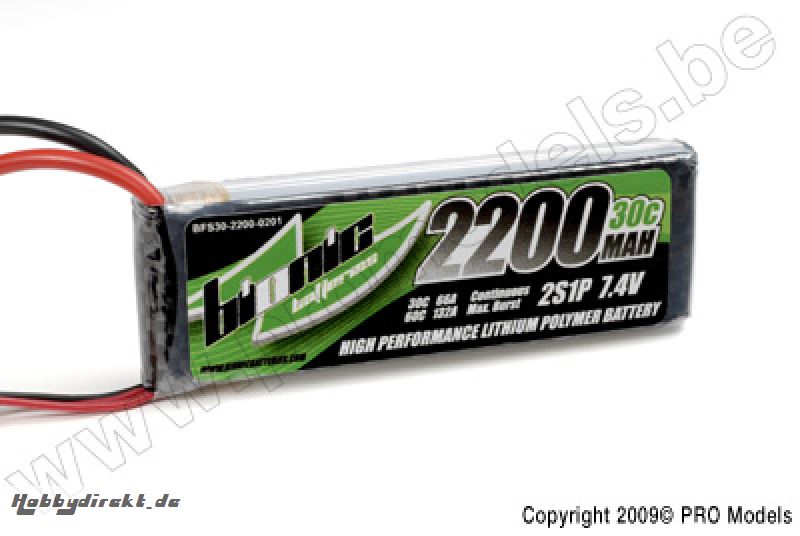 BIONIC FLIGHT 30C 2200MAH 2S1P 7,4V BFS30-2200-0201