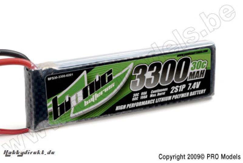 Bionic - Flight 30C 3300Mah 2S1P 7,4V BFS30-3300-0201