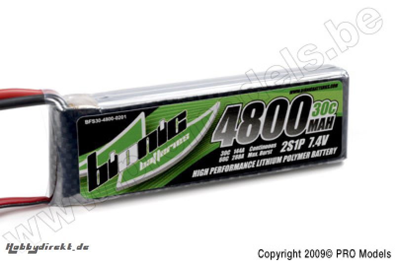 Bionic - Flight 30C 4800Mah 2S1P 7,4V BFS30-4800-0201