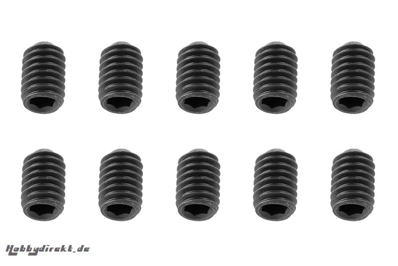 Team Corally - Stahl Stellschrauben M4 x 6mm - Innensechskant - 10 St C-30161