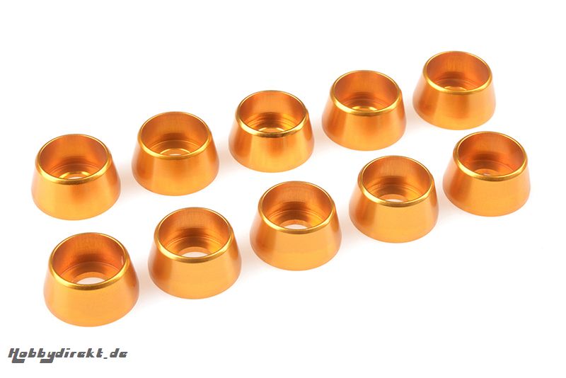 Team Corally - Aluminium Unterlegscheibe - für M5 Zylinderkopfschrauben - AD=12mm - Gold - 10 St C-31290