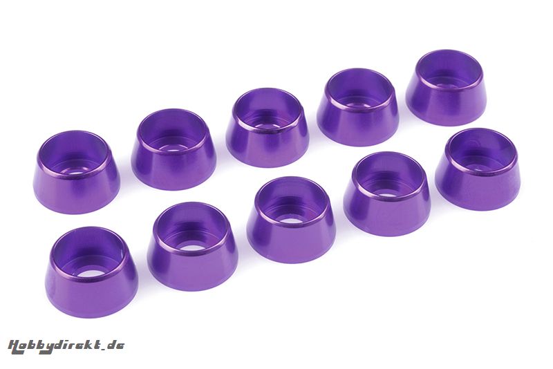 Team Corally - Aluminium Unterlegscheibe - für M5 Zylinderkopfschrauben - AD=12mm - Violet - 10 St C-31292