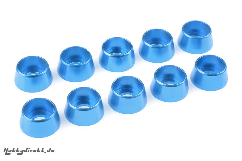 Team Corally - Aluminium Unterlegscheibe - für M5 Zylinderkopfschrauben - AD=12mm - Blau - 10 St C-31294