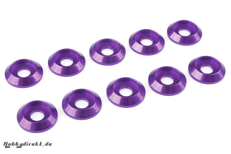 Team Corally - Aluminium Unterlegscheibe - for M4 Linsenkopfschrauben - AD=12mm - Violet - 10 St C-31322