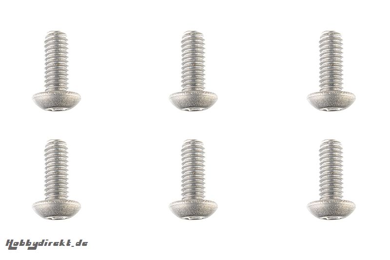 Team Corally - Titanschrauben M4 x 10mm - Innensechskant Linsenkopf - 6 St C-34042