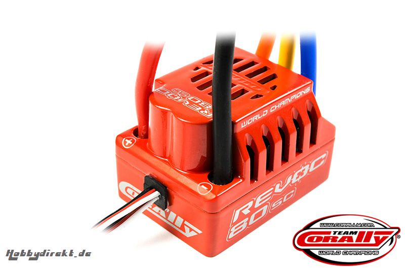 Team Corally - Revoc 80 SC 2-4S Esc For Sensorless Motors, Waterproof, Bec, 80A C-51021