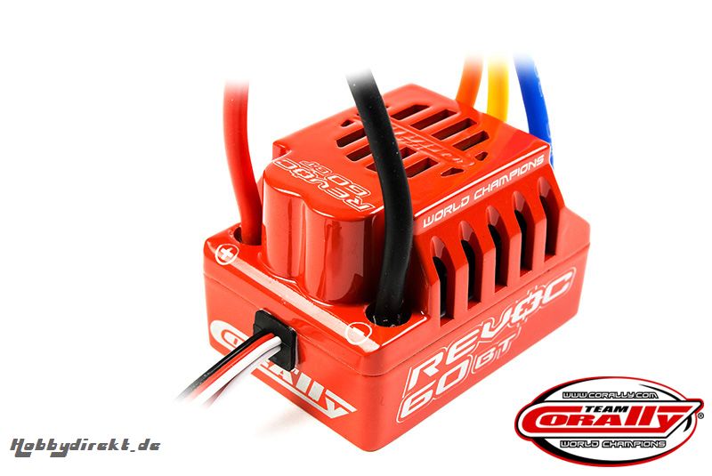 Team Corally - Revoc 60 BT 2-3S Esc For Sensorless Motors, Waterproof, Bec, 60A C-51022