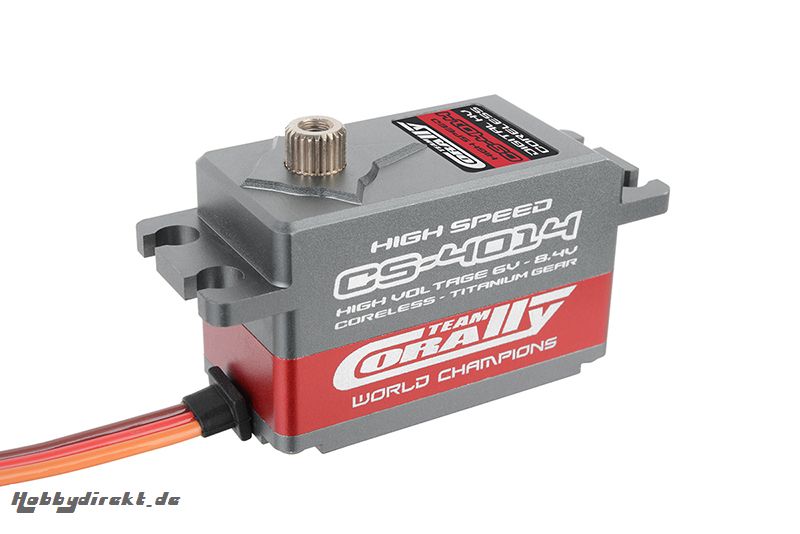 Team Corally - CS-4014 HV High Speed Low CG Servo - High Voltage - Glockenankermotor - Titan Zahnräder - Kugelgelagert - Aluminium Gehäuse C-52002