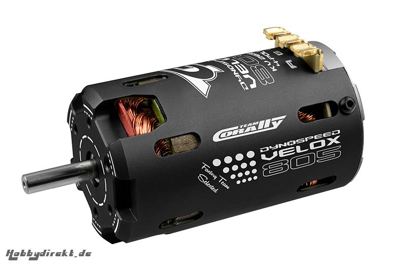 Team Corally - Dynospeed VELOX 805 - 1/8 Sensored 4-Pole Competition Brushless Motor - On-Road 1/8 - 1750 KV C-61302