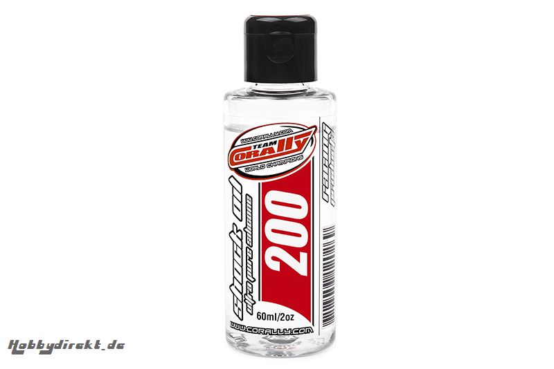 Team Corally - Shock Oil - Ultra Pure Silikon Stossdämpferöl - 200 CPS - 60ml / 2oz C-81220