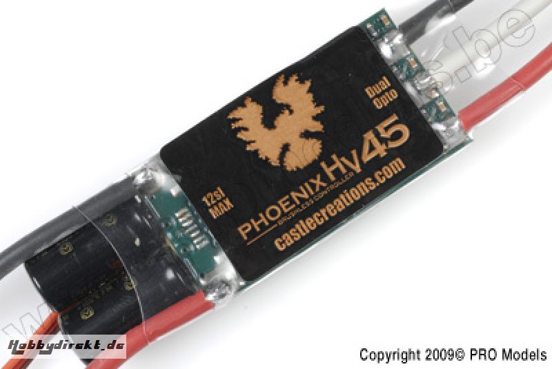 Castle - Phoenix 45 Hv 45Amp 50V No Bec Extreme Air Brushless Esc CC-010-0035-00