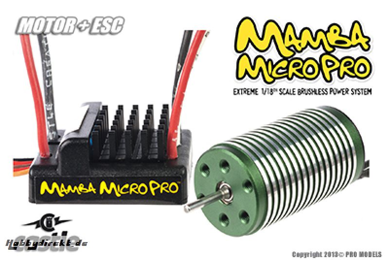 Castle - Mamba Micro Pro 1:18Th 12V Extreme Car Esc w/ 0808 4100Kv Motor CC-010-0059-10