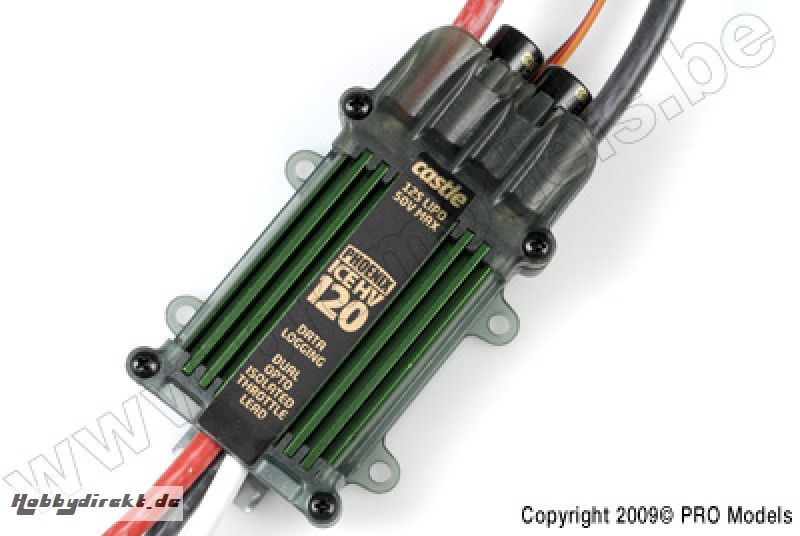 Phoenix ICE 120HV, 120AMP 50V, NO BEC, DATA LOGGING, EXTREME AIR BRUSHLESS ESC CC-010-0085-00