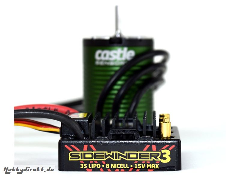 Castle - SV3 WATERPROOF 1:10TH 12V ESC 1406-4600 SENSORED COMBO CC-010-0115-05