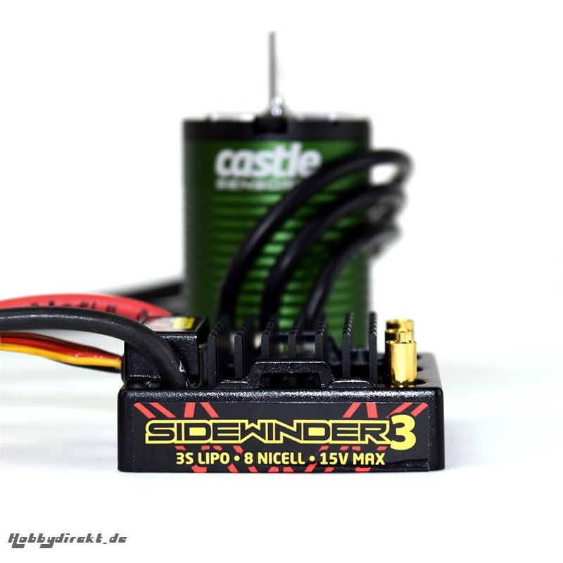 Castle - SV3 WATERPROOF 1:10TH 12V ESC 1406-5700 SENSORED COMBO CC-010-0115-06