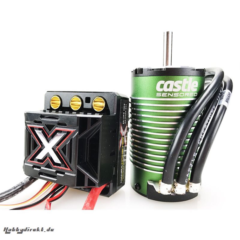 Castle - Mamba Monster X - Combo - 1-8 Extreme Brushless Car Regler mit 1512-2650 Sensored Motor CC-010-0145-04