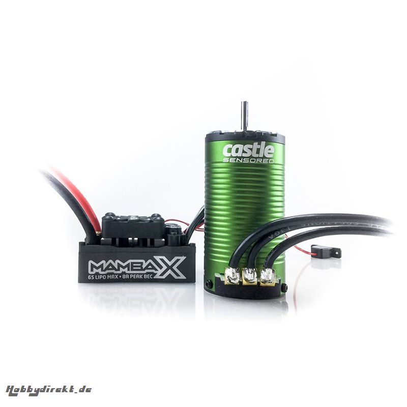 Castle - Mamba X SCT - Combo - 1-10 Extreme Brushless SCT Car Regler mit 1415-2400 Sensored Motor CC-010-0160-00