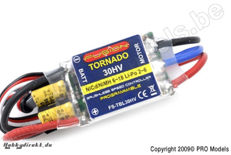 Fusion - Esc Brushless Tornado 30A HV Li 2-6Cells FS-TBL30HV