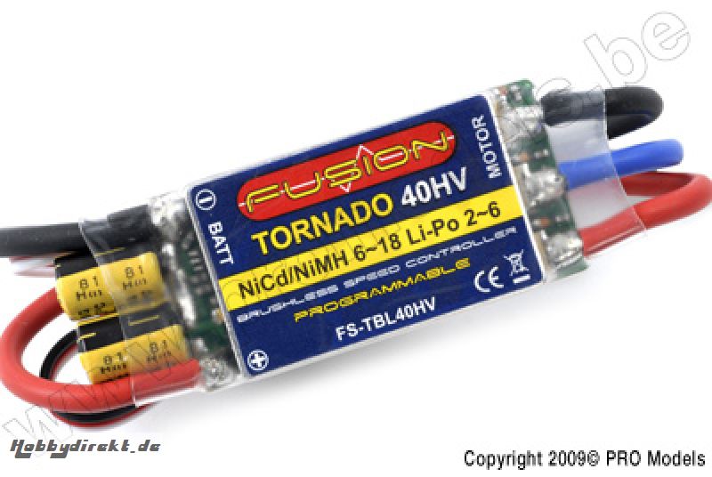 FUSION ESC BL TORNADO 40A HV LI 2-6CELLS FS-TBL40HV