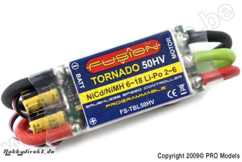 Fusion - Esc Brushless Tornado 50A HV Li 2-6Cells FS-TBL50HV