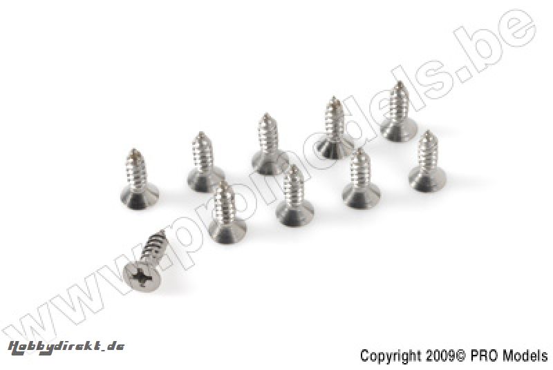 G-Force RC - Senkkopf-Blechschraube - 2,9X9,5mm - Inox - 10 St GF-0276-001