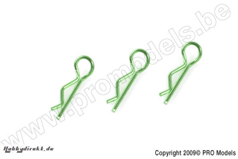 G-Force RC - Karosserieklammern - 45° gebogen - Klein - Grün - 10 St GF-0410-002