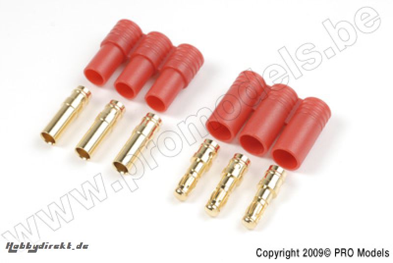 G-Force RC - Steckverbinder - 3.5mm - Goldkontakten - 3pins - Stecker + Buchse - 1 Paar GF-1002-001