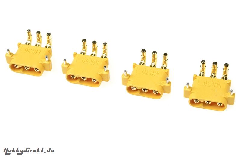 G-Force RC - Connector - MR-30PW 3-Polig - Goldkontakten - Stecker - 4 St GF-1086-002