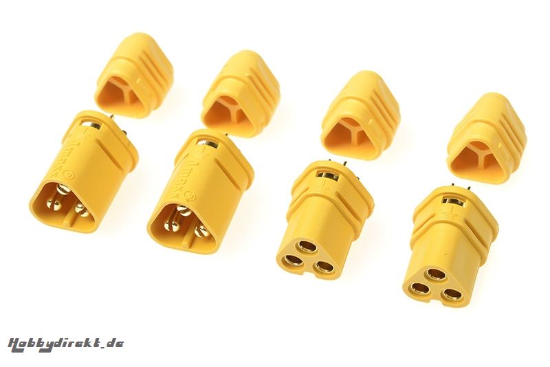 G-Force RC - Connector - MT-30 3-Polig - Goldkontakten - Stecker + Buchse - 2 Paare GF-1090-001