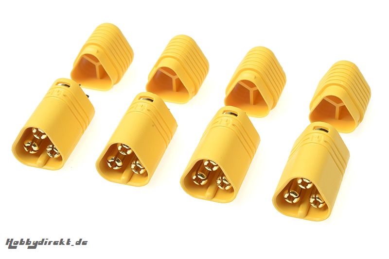 G-Force RC - Connector - MT-60 3-Polig - Goldkontakten - Stecker - 4 St GF-1091-002