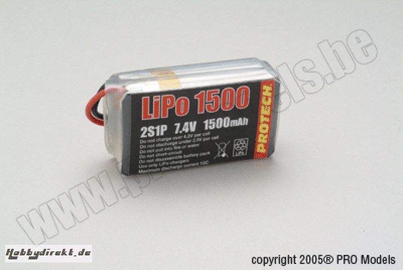 LI-PO POWERPACK 7,4V 1500MAH LP121150