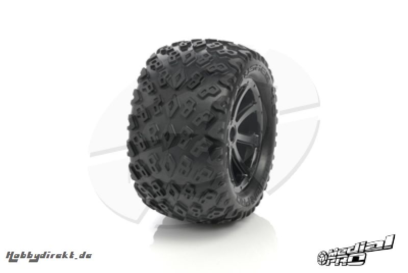 Medial Pro - Tyre set pre-mounted Dirt Crusher 4.0, White rims 17mm Hex, fits SUMMIT, REVO + MAXX series MP-5800