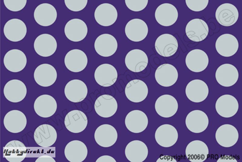 Oracover - Fun 1 (16mm Dots) Fluorescent Violet + Silver ( Length : Roll 10m , Width : 60cm ) OR-41-015-091-010