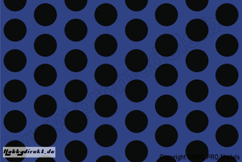 Oracover - Fun 1 (16mm Dots) Blue Fluorescent + Black ( Length : Roll 10m , Width : 60cm ) OR-41-051-071-010