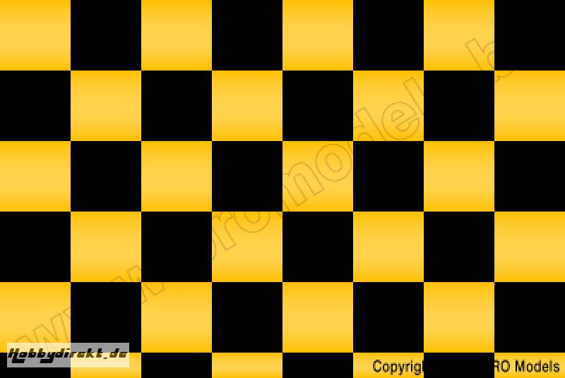 Oracover - Fun 3 (25mm Square) Pearl Yellow + Black ( Length : Roll 10m , Width : 60cm ) OR-43-036-071-010