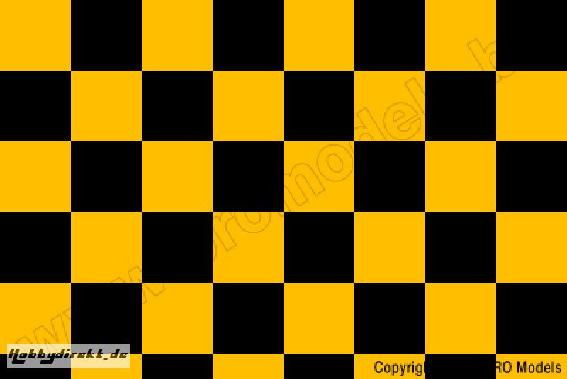 Oracover - Orastick - Fun 3 (25mm Square) Yellow + Black ( Length : Roll 10m , Width : 60cm ) OR-47-033-071-010