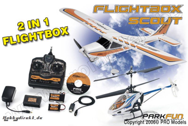 PARKFUN FLIGHTBOX BLITZ 3D + SCOUT 35MHZ MODE 1 EU PF-206-35M1-EU