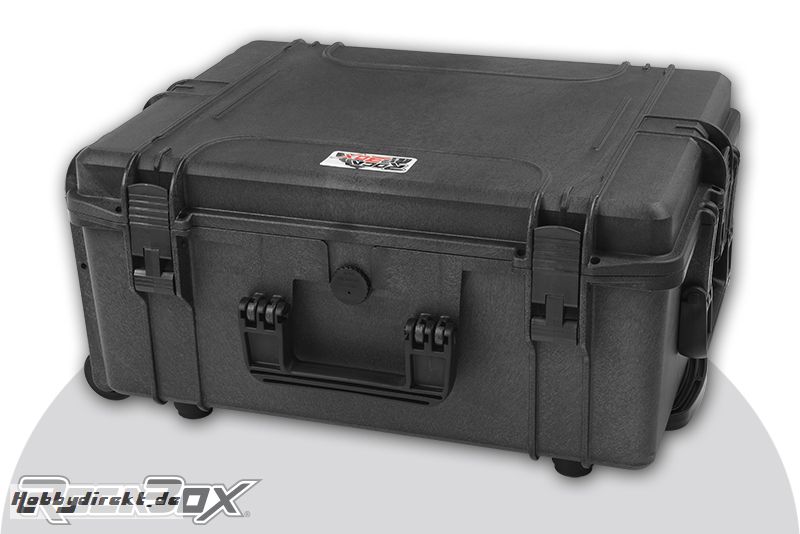 Rocabox - Universal Trolley Koffer - Wasserdicht IP67 - Schwarz - RW-5440-24-BFTR - Würfelschaumeinlagen RW-5440-24-BFTR