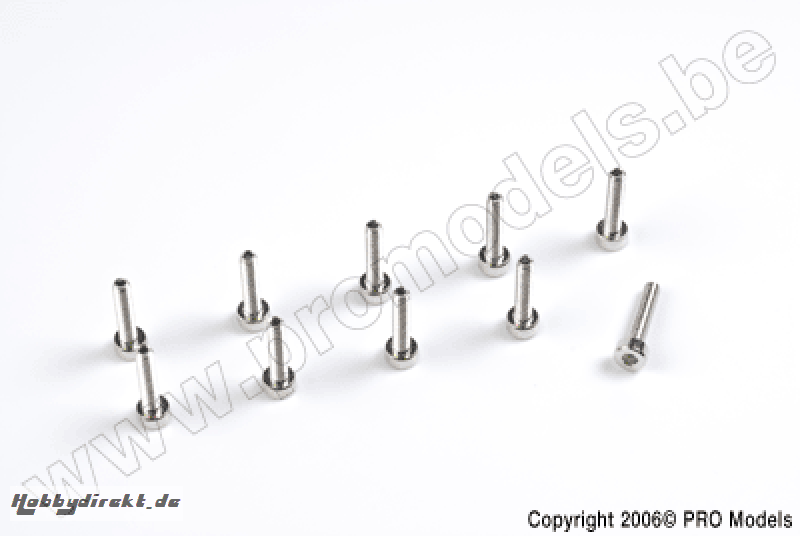 Protech RC - Screw Set For Main Frame Set (M2 X 17) 10 Pcs Zoom 450 Ep T0502.024